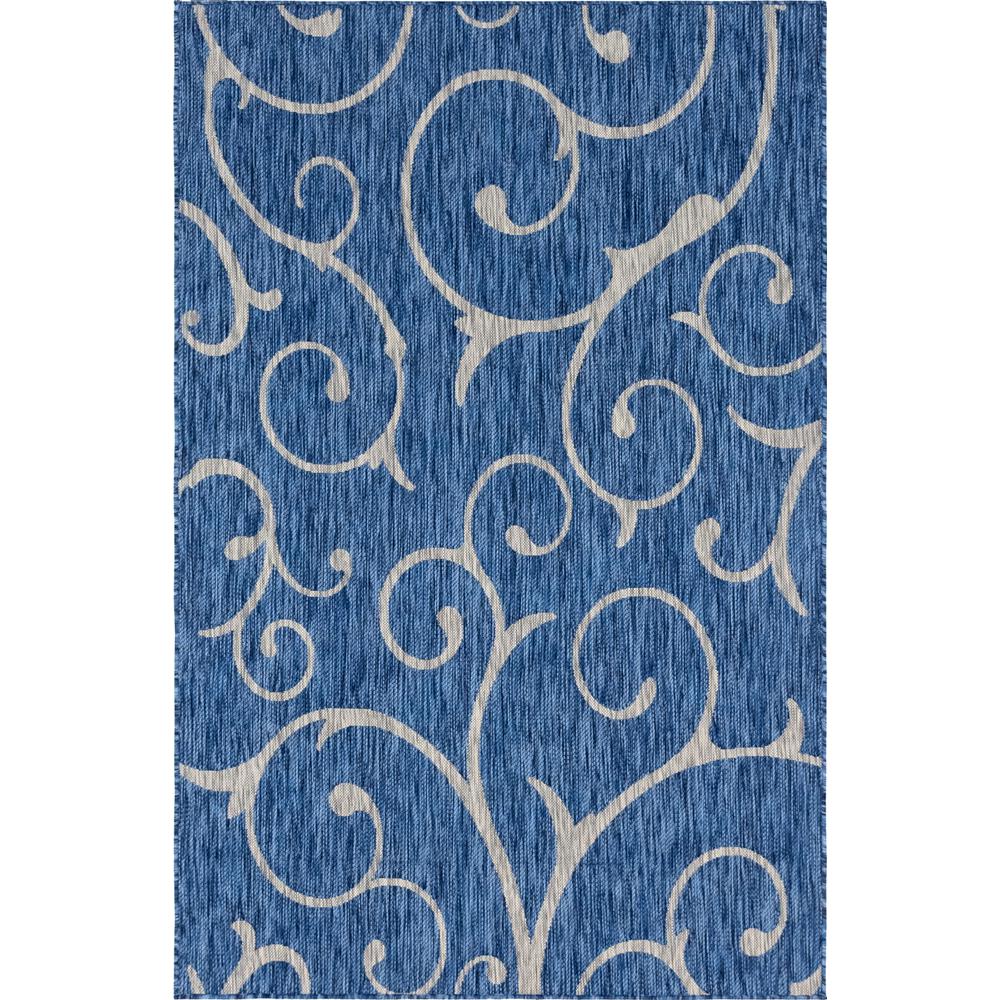 Reviews for Unique Loom Outdoor Curl Azure Blue 8 ft. x 11 ft. Area Rug 3144884 The Home Depot