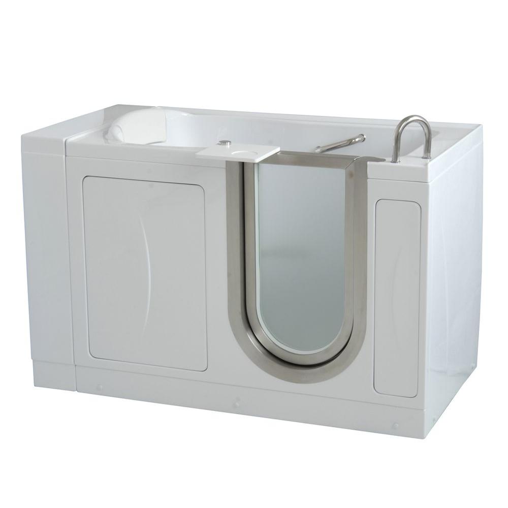 Ella Royal 4 33 Ft X 32 In Acrylic Walk In Soaking Bathtub In White With Right Drain Door