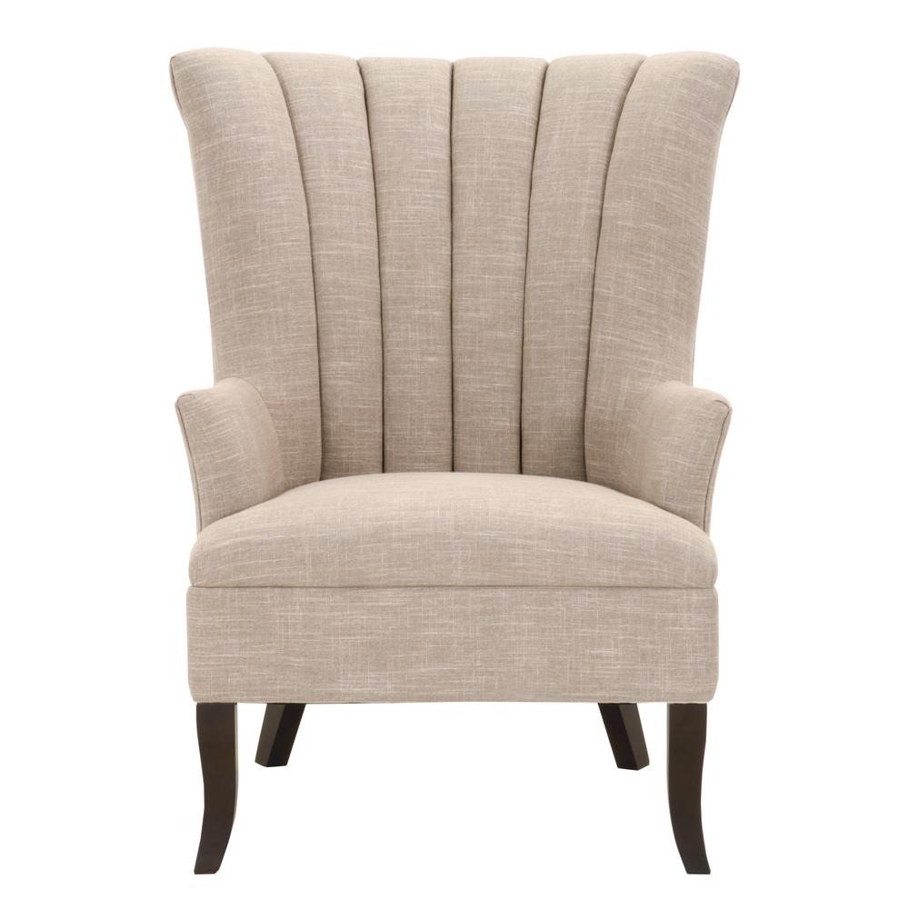 Carlotta Birch Linen Club Chair