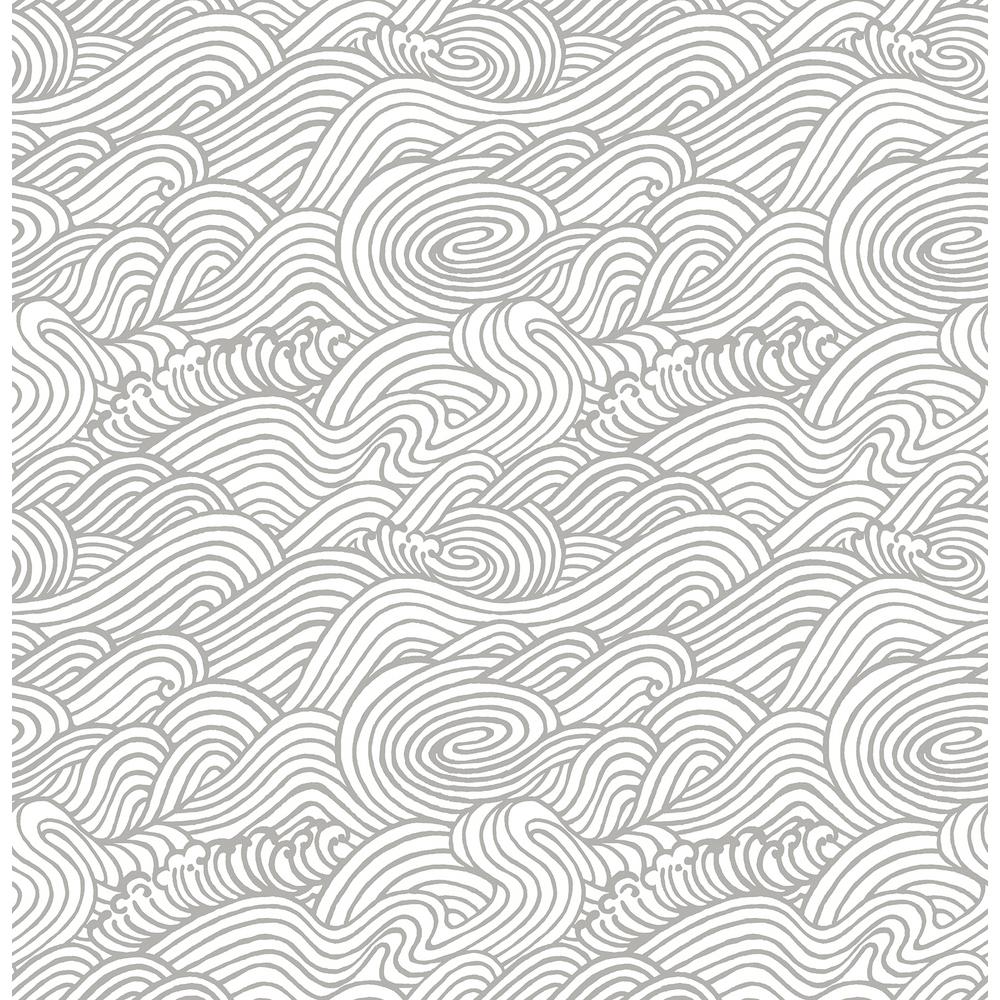 A Street Prints Mare Grey Wave Grey Wallpaper Sample 2744 sam The Home Depot