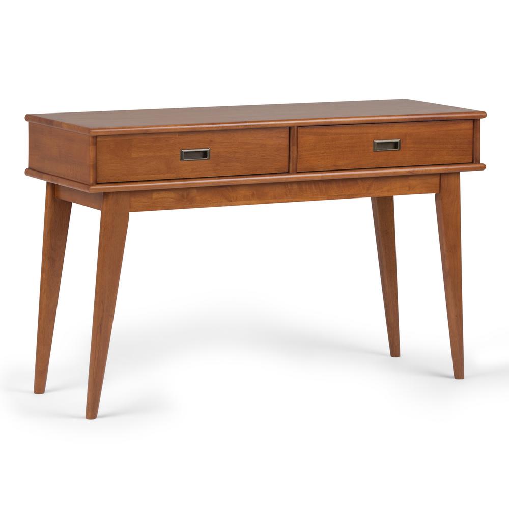 Simpli Home Draper Mid Century Teak Brown Console Table-3AXCDRP-03-TK