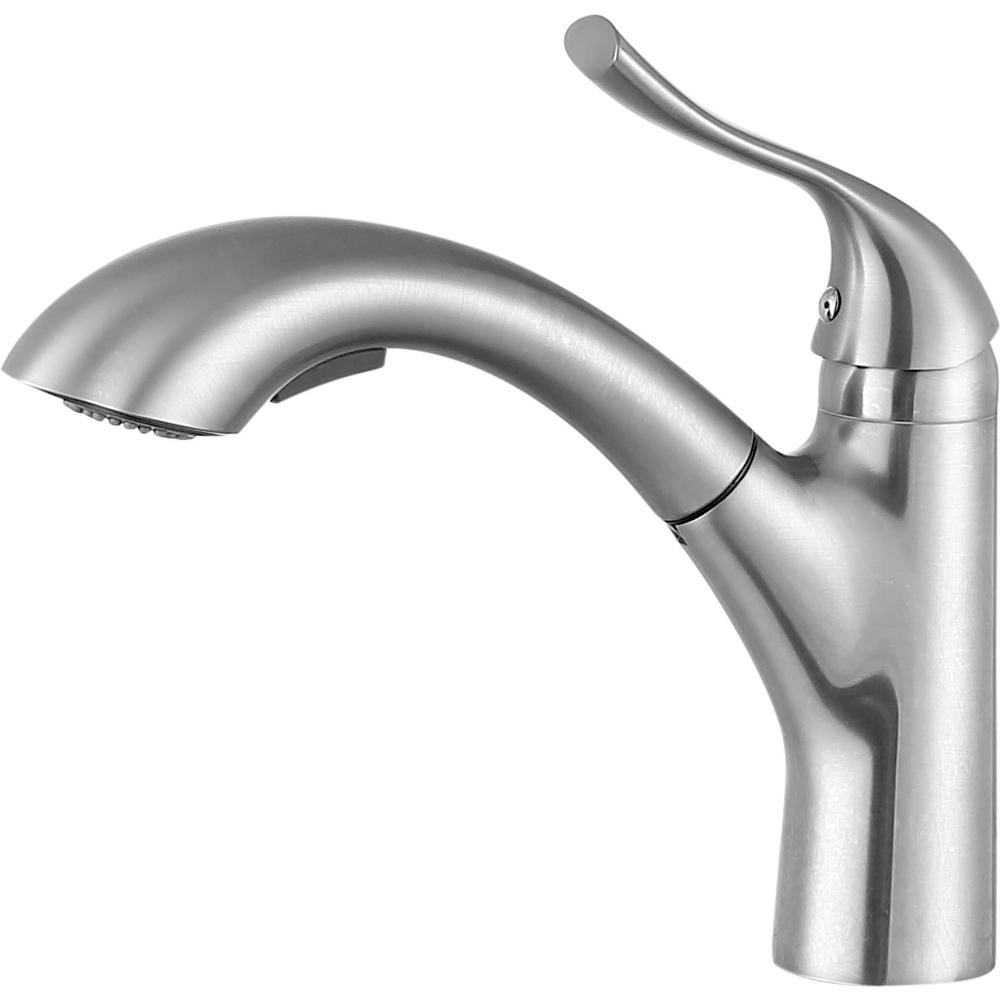 ANZZI Navona Single Handle Standard Kitchen Faucet in Brushed Nickel