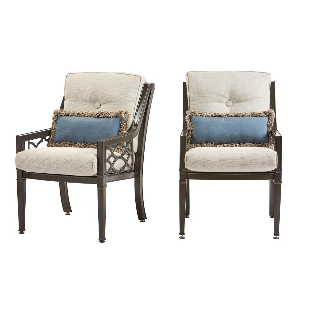 Home Decorators Collection Richmond Hill 1 Pair Patio Dining Chairs With Hybrid Smoke Cushions 2 Pack 181 935 Dc Pr The Home Depot