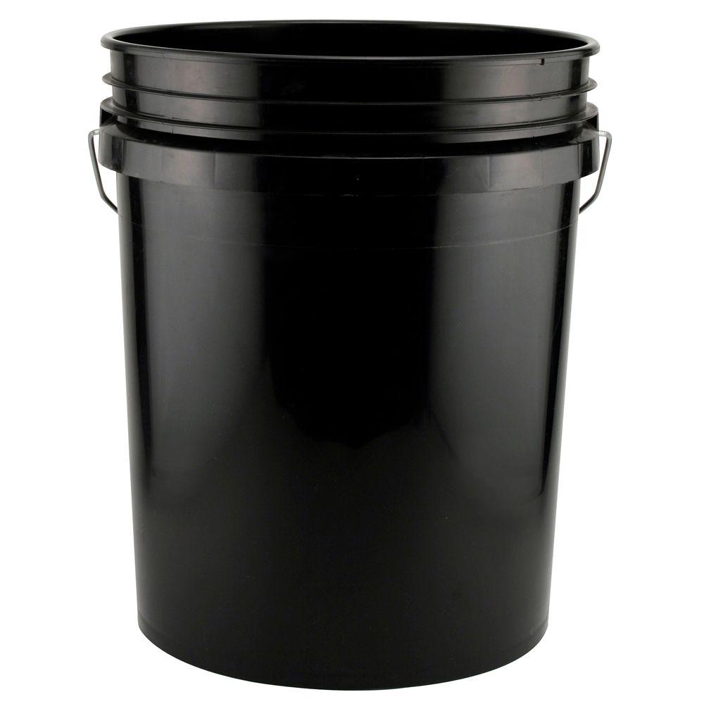 black 5 gallon bucket food grade