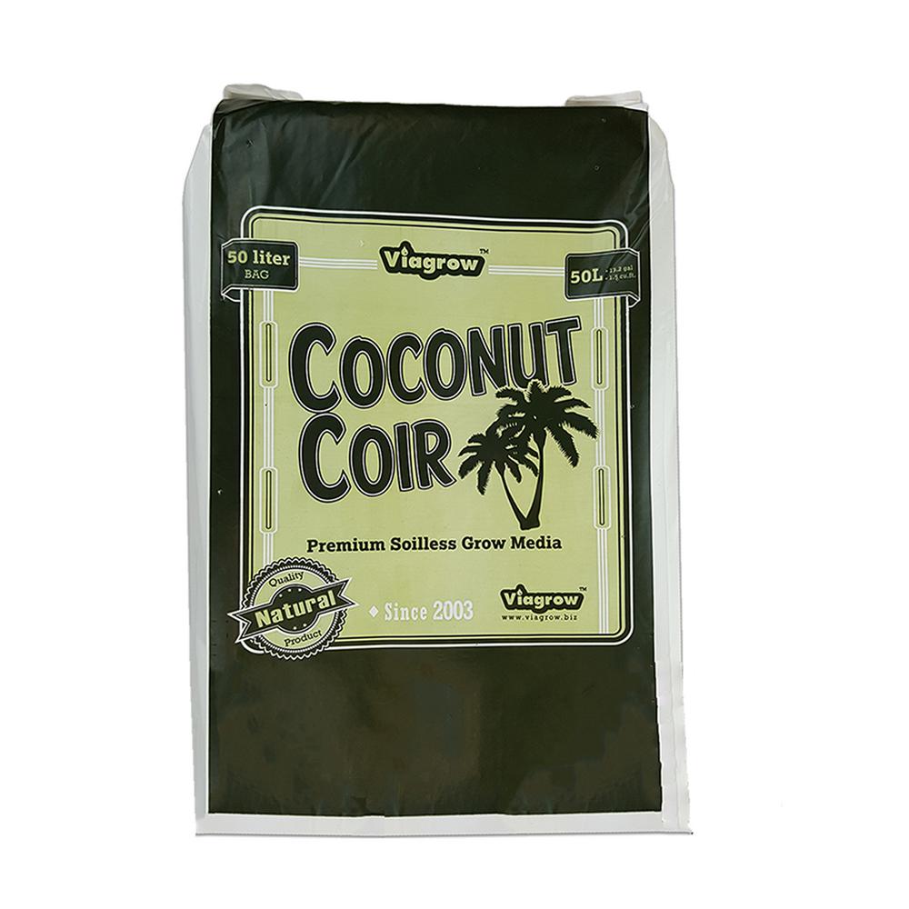 Viagrow 1 5 Cu Ft Coco Coir Fluffed Coconut Pith Fiber Soilless Grow Media Bag Vccf50 The Home Depot