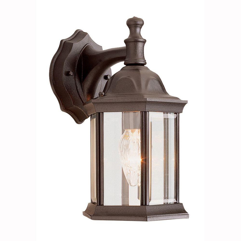 Bel Air Lighting Pentagon 1 Light Outdoor Rust Coach Lantern With Bel Air Lighting Pentagon 1 Light Outdoor Rust Coach Lantern With Clear Glass