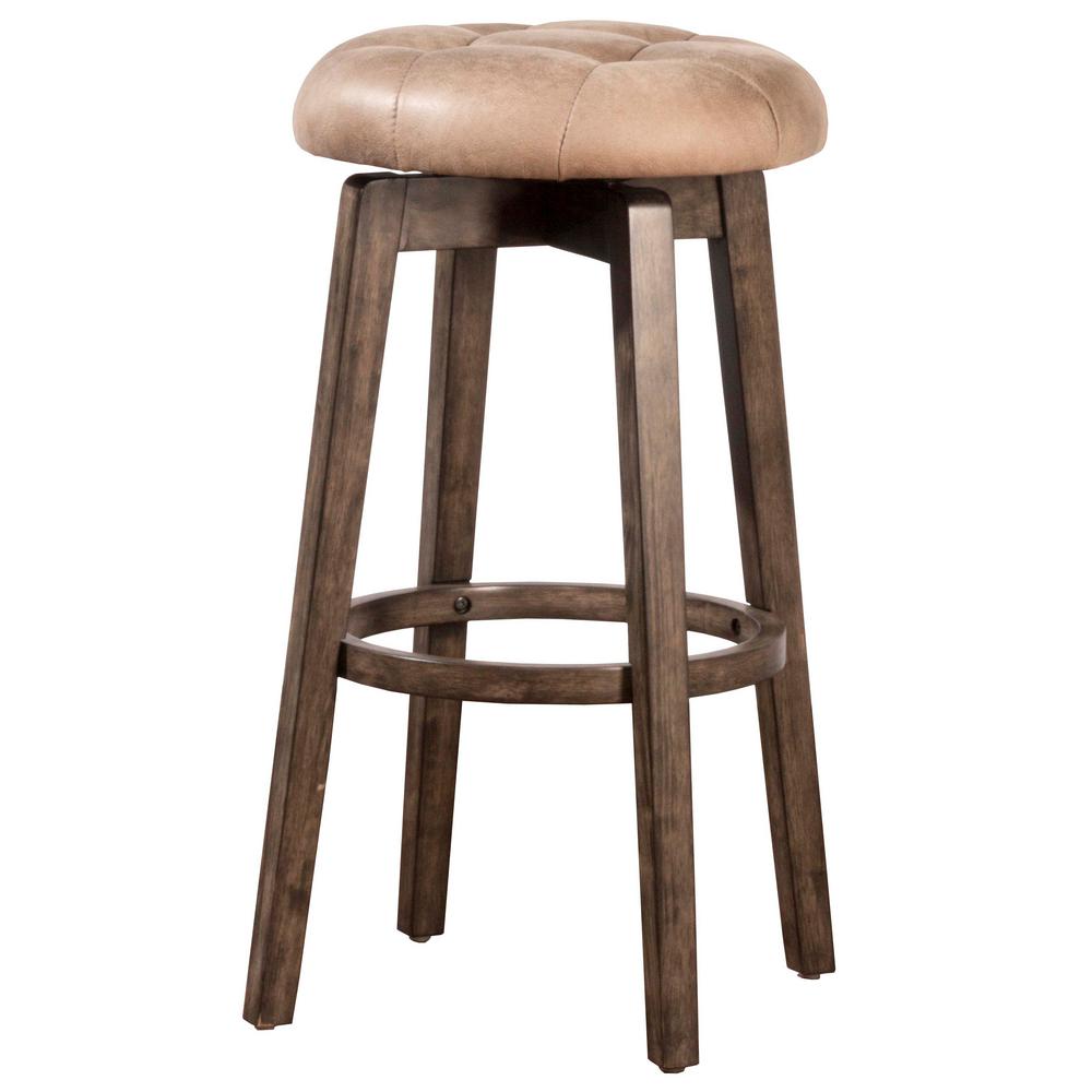 Odette 30 In Backless Swivel Counter Rustic Gray Stool Odette 30 In Backless Swivel Counter Rustic Gray Stool