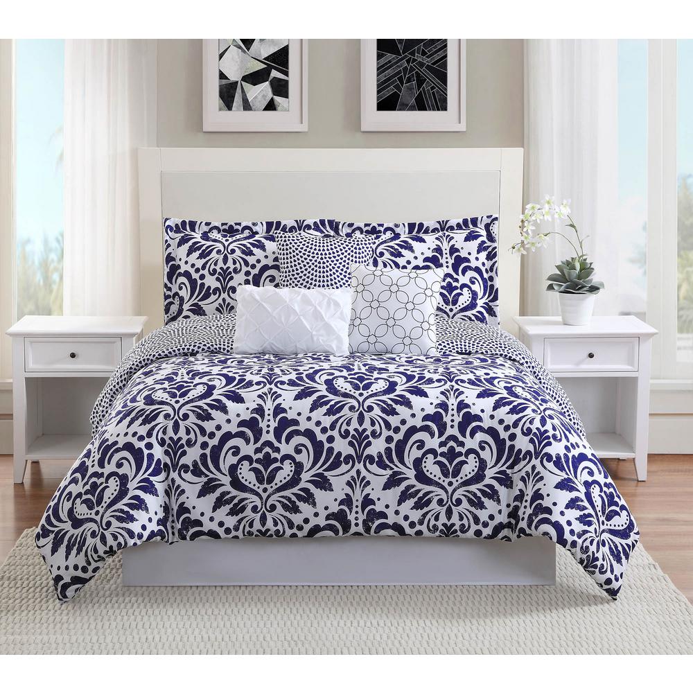 Studio 17 Mariana Lavender/Grey 7Piece King Comforter SetYMZ006452