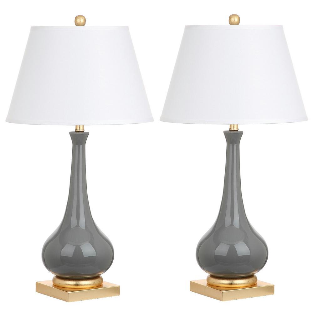 Safavieh Jolie 32 5 In Grey Gold Table Lamp Set Of 2 Lit4523a Grey Gold Table Lamp Set Of 2