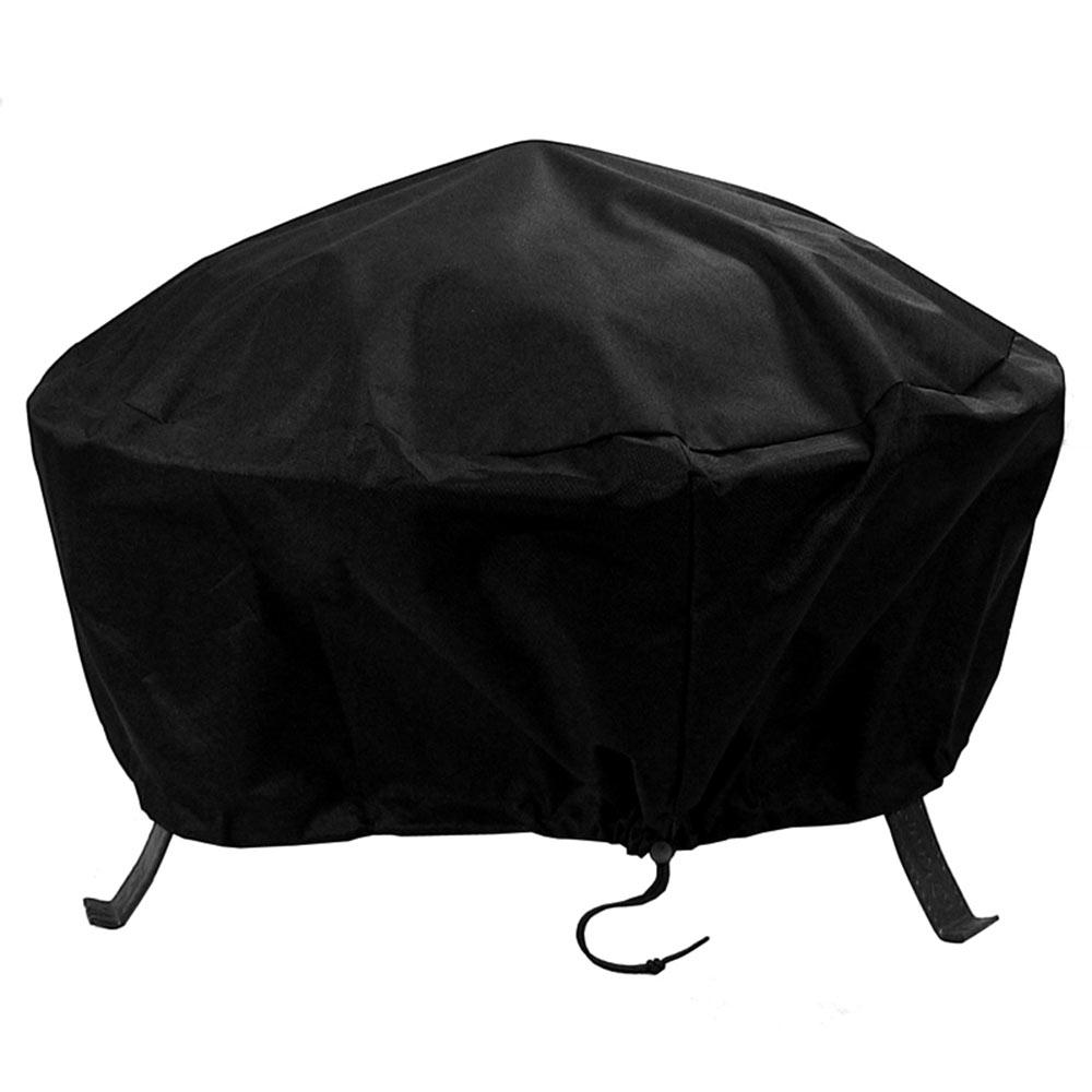 Sunnydaze Decor 30 In Black Round Fire Pit Cover Heavy Duty 300d