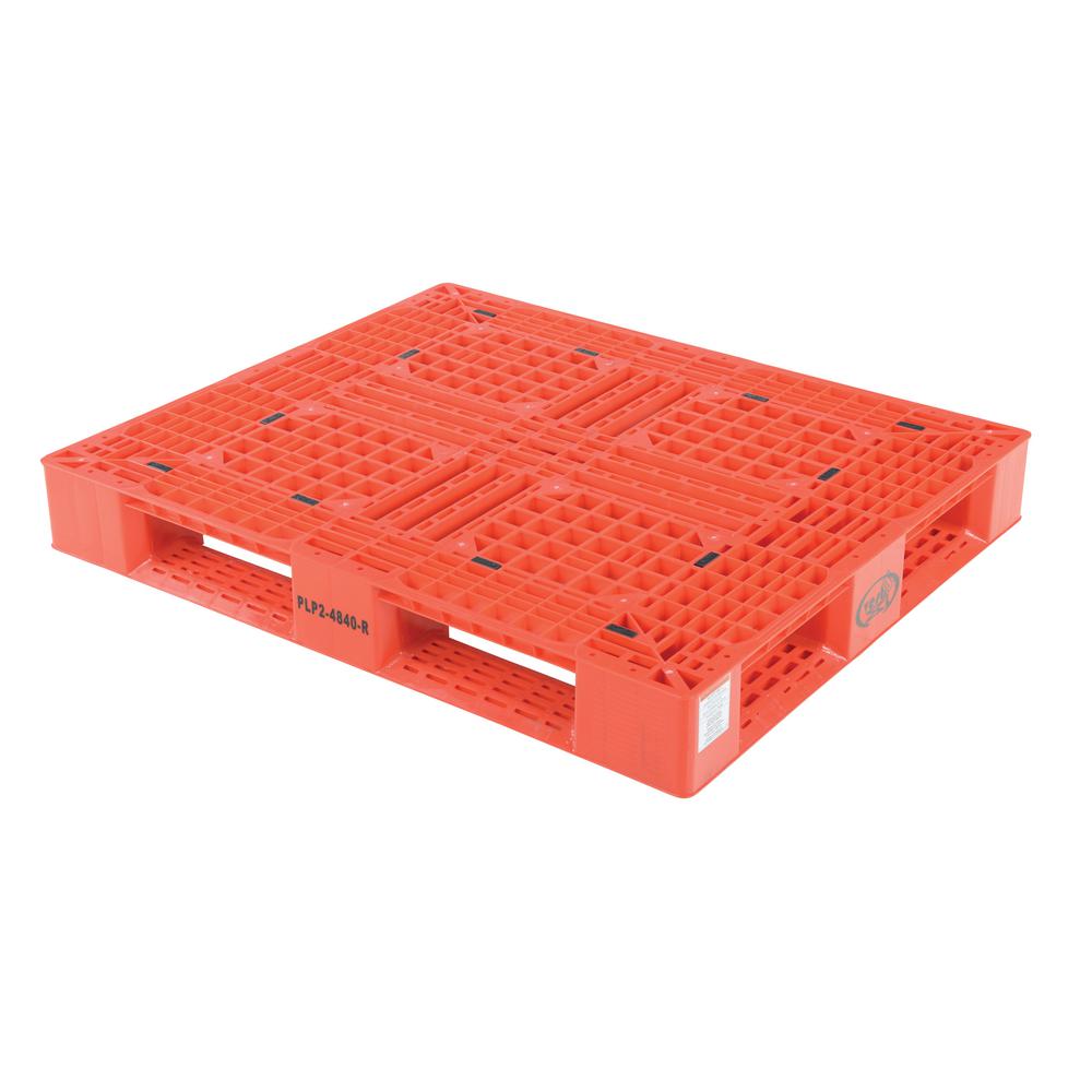 Vestil 48 in. x 40 in. x 6 in. Red Plastic Pallet/SkidPLP24840RED
