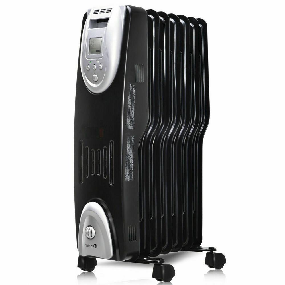 Costway 1500Watt Electric OilFilled Radiator Heater Space Heater Safe