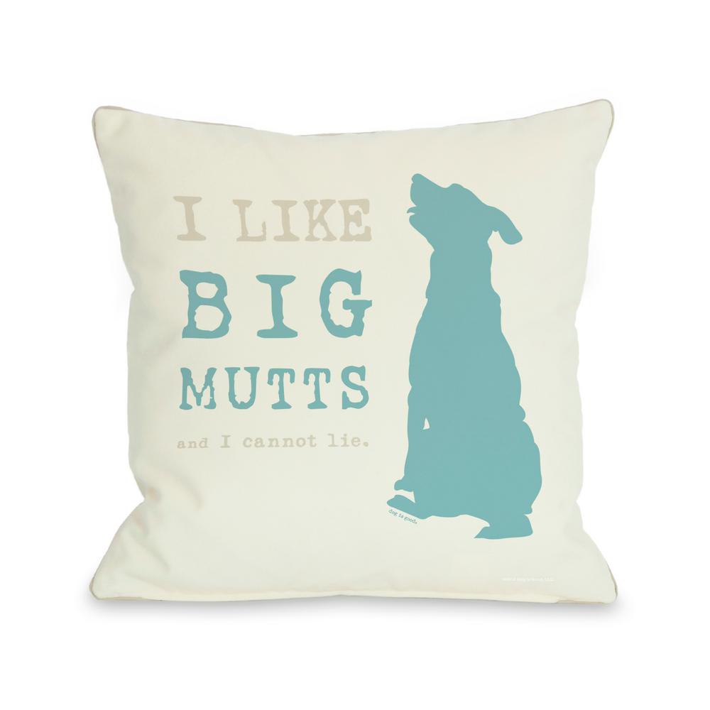 I Like Big Mutts Polyester Standard Throw Pillow 70059pl16 The