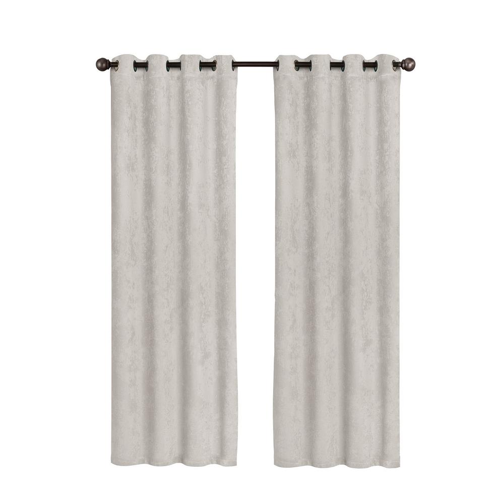 Bella Luna Blackout Faux Suede 54 In W X 84 In L Room Darkening