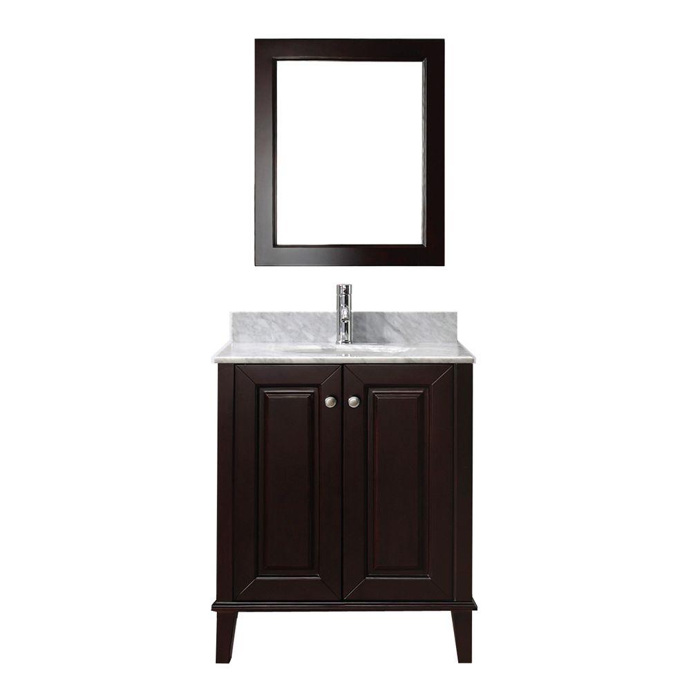 Studio Bathe Lily 30 in. Vanity in Chai with Marble Vanity Top in Chai