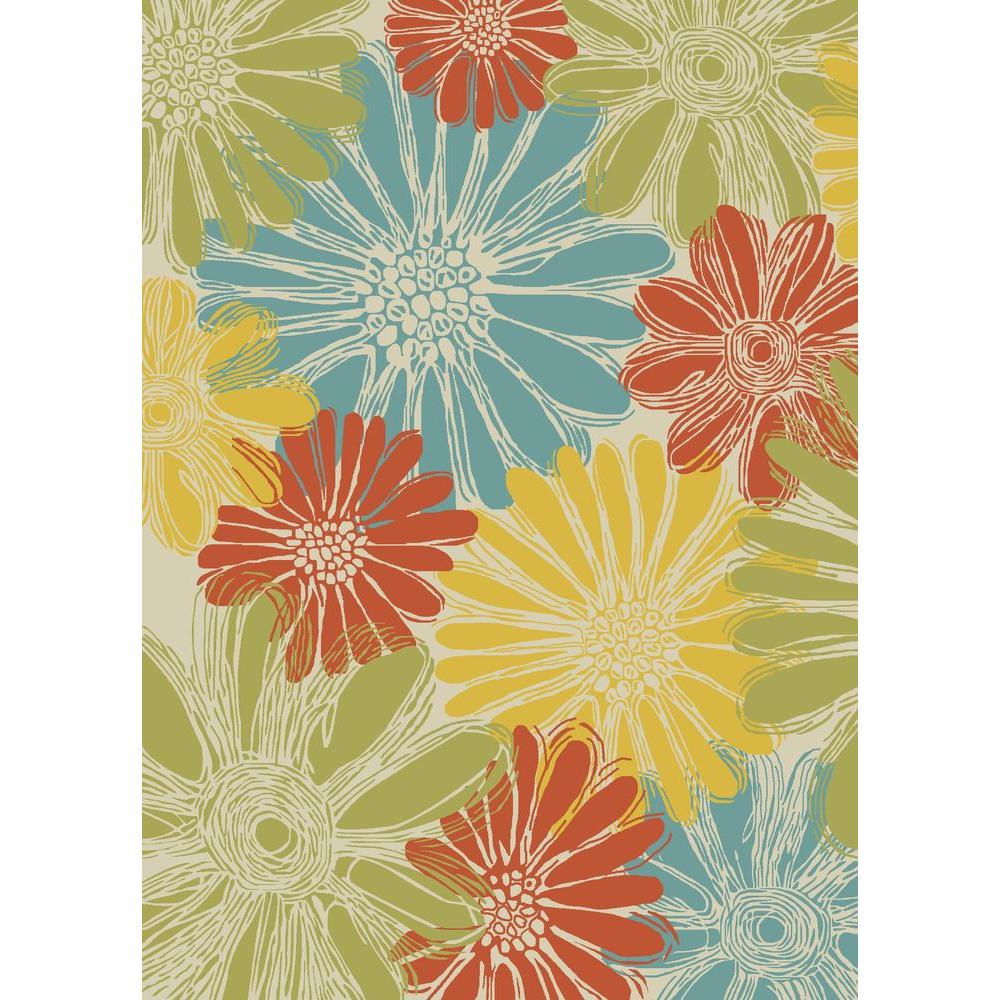 Nourison Home And Garden Daisies Ivory 8 Ft X 11 Indoor Outdoor Nourison Home And Garden Daisies Ivory 8 Ft X 11 Indoor Outdoor Area Rug 112521 The Depot