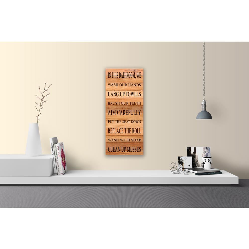 In This Bathroom Reclaimed Wood Decorative Sign 1224bath Nr The In This Bathroom Reclaimed Wood Decorative Sign
