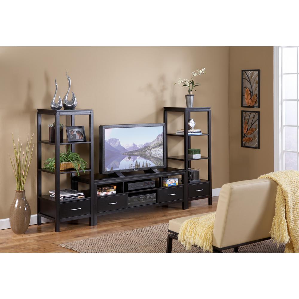 Sutton Black Entertainment Center84026BLK01KDU The Home Depot