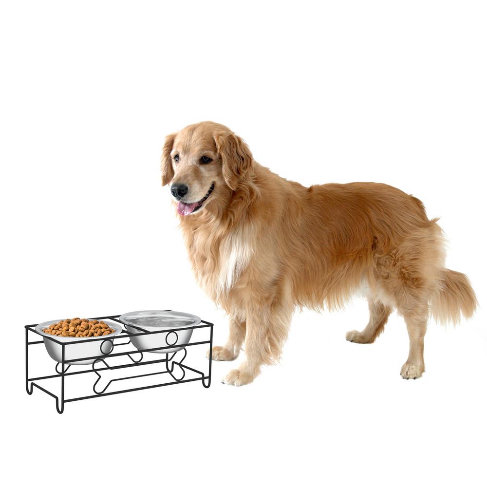 stainless steel dog bowls elevated stand