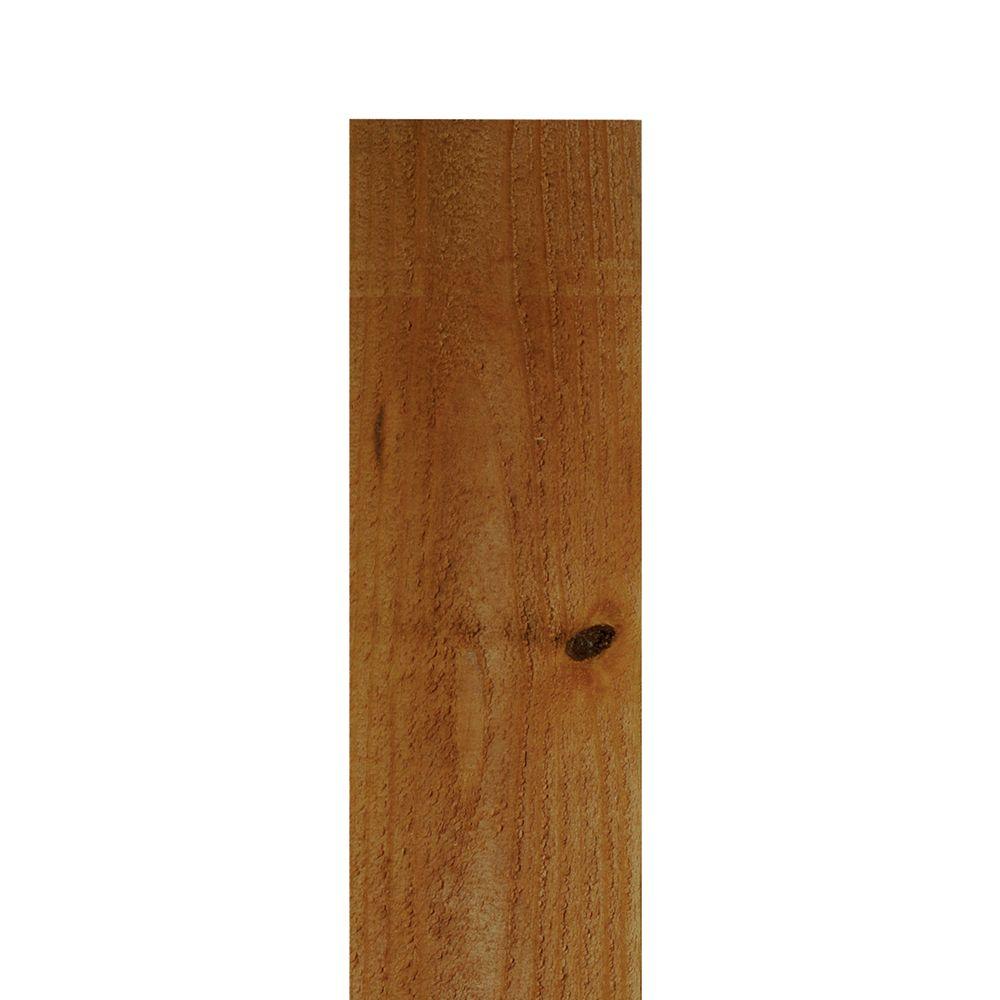 Ready Seal 1 In X 6 Ft Pecan Stained Western Red Cedar Pecan Stained Western Red Cedar Flat Top Fence Picket