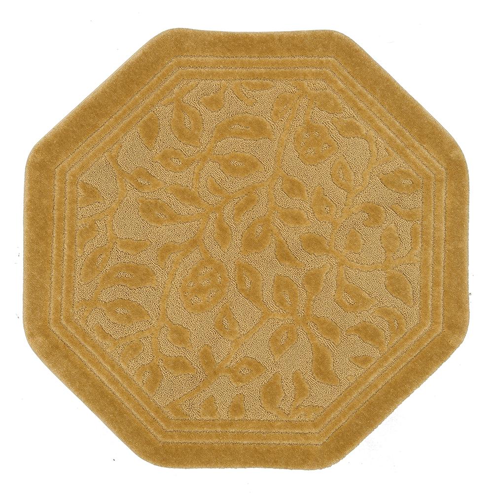 Mohawk Wellington 4 ft. x 4 ft. Nylon Octagon Bath Rug in Gold353031