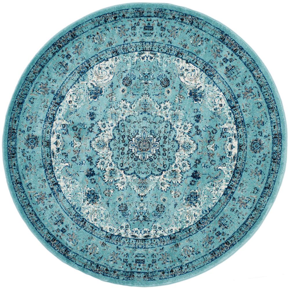 Teal 9 Round Area Rugs The Home Depot Evoke Light Blue 9 Ft X Round Area Rug