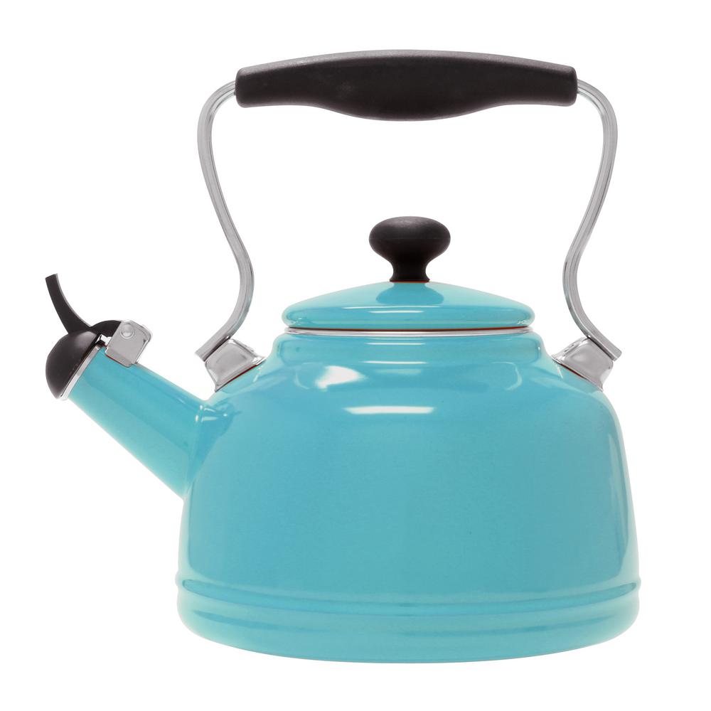 turquoise tea kettle