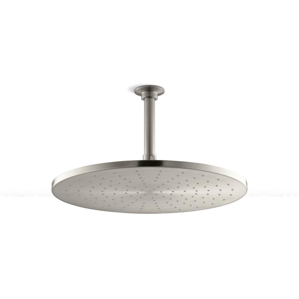 Kohler 1 Spray Single Function 14 In Contemporary Round Rain Kohler 1 Spray Single Function 14 In Contemporary Round Rain Showerhead Vibrant Brushed