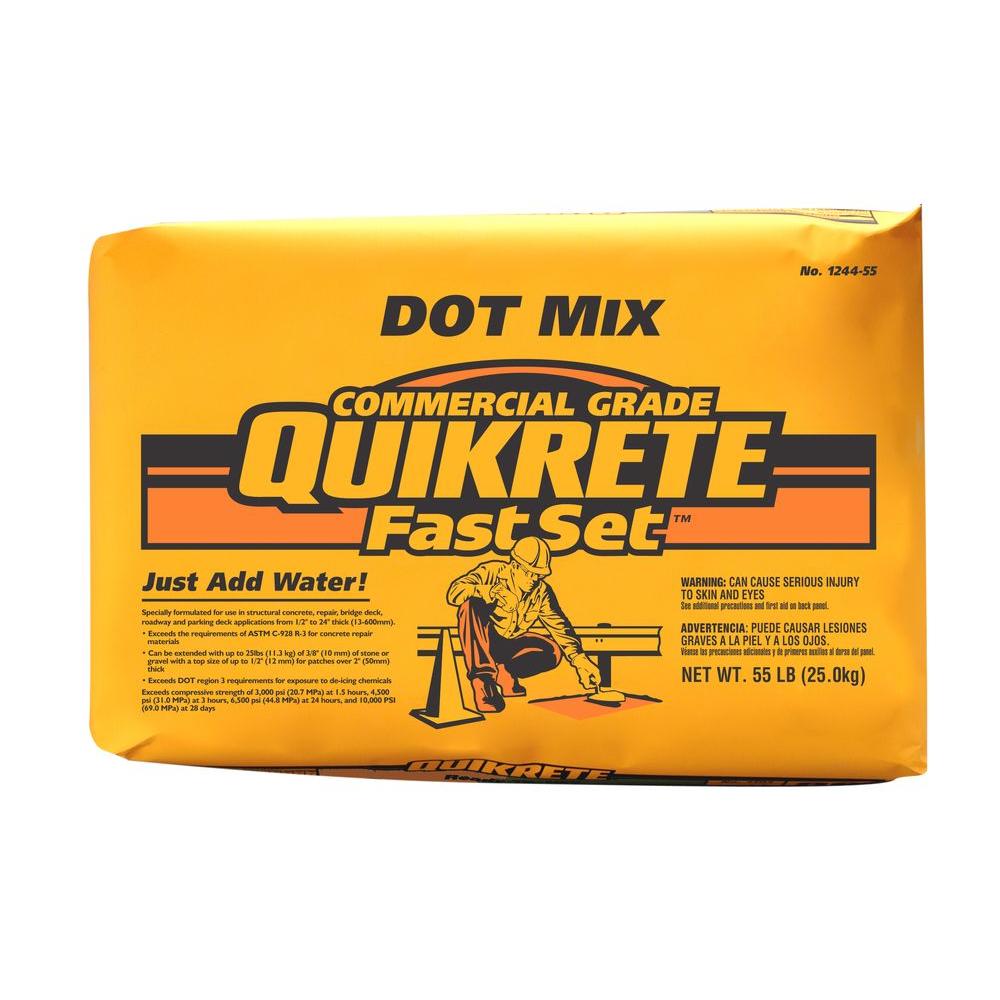 Quikrete 55lb. FastSet DOT Mix Cement124456 The Home Depot