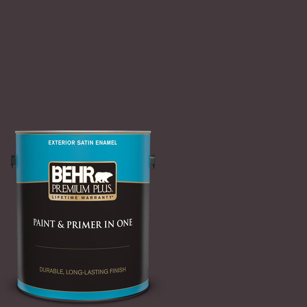 BEHR Premium Plus 1 gal. PPU1720 Eclectic Purple Satin Enamel