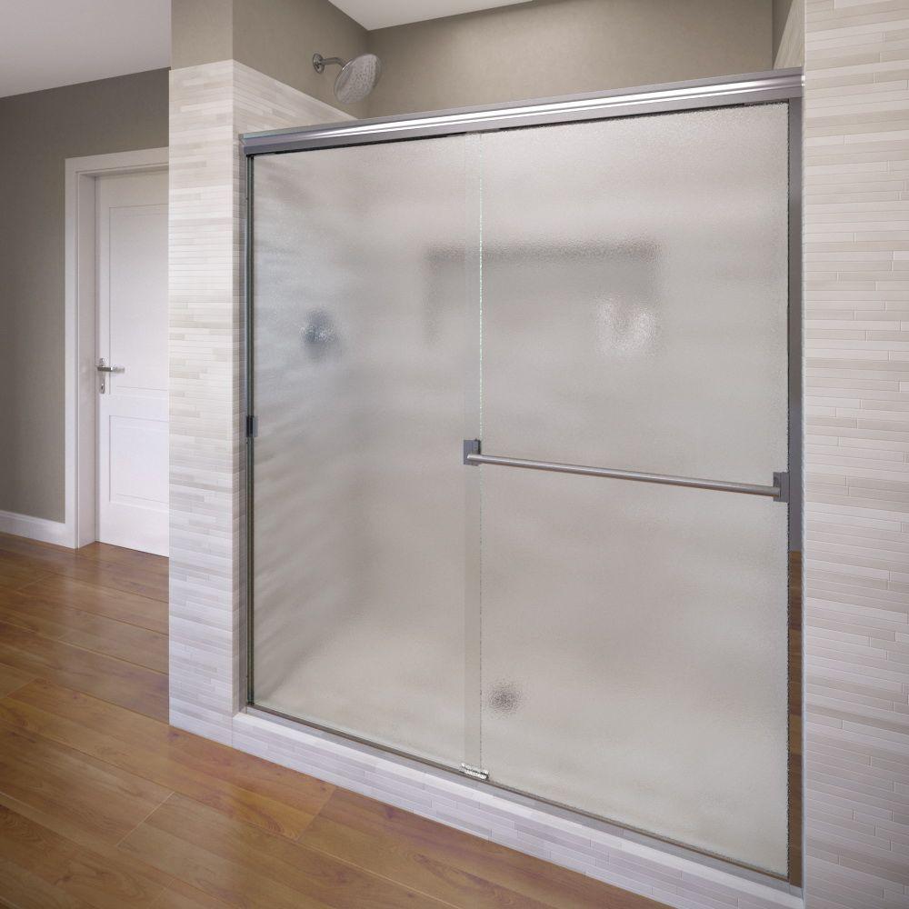 Basco Classic 44 In X 70 In Semi Frameless Sliding Shower Door