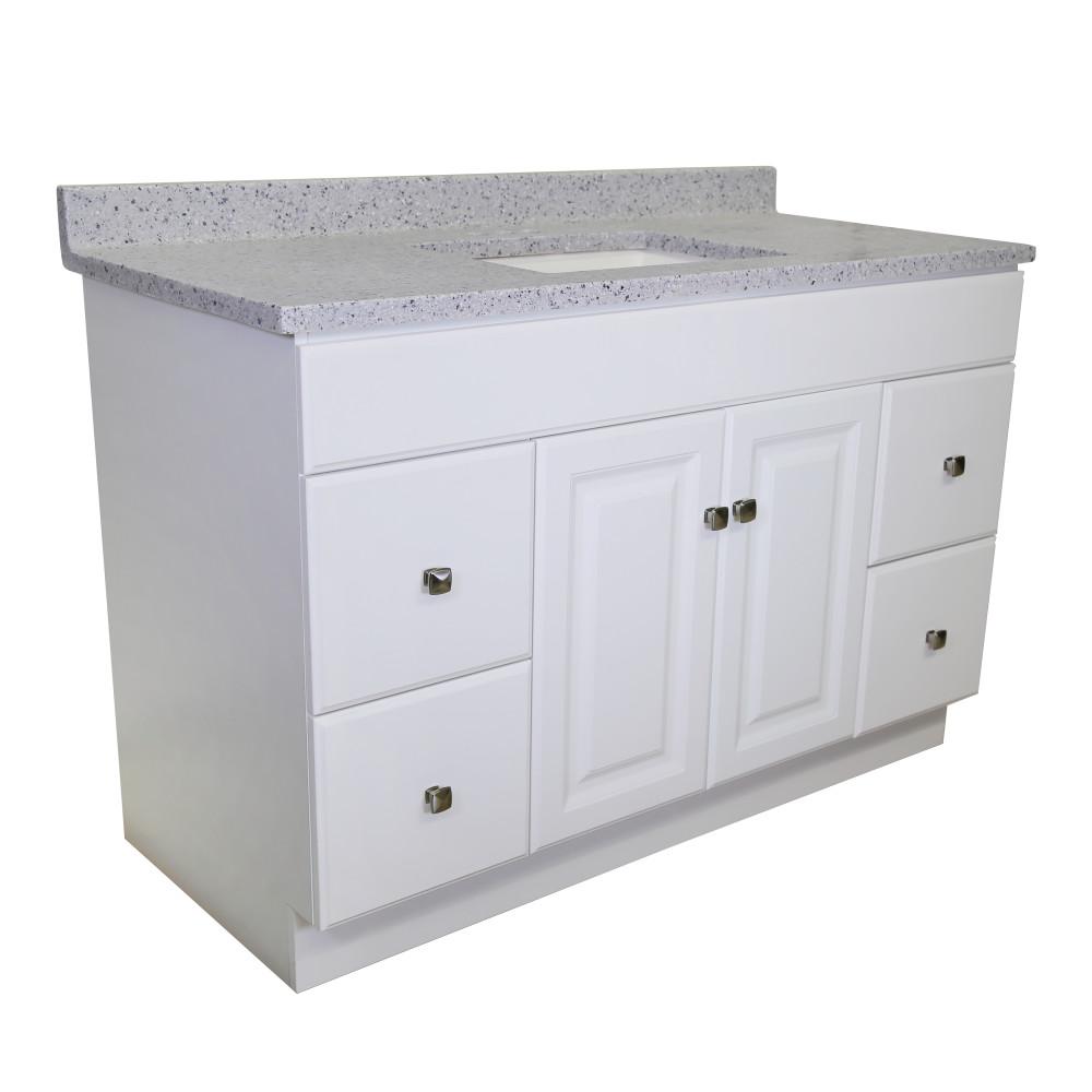 UPC 044321000035 product image for Design House Wyndham 49 in. 2-Door 4-Drawer Bath Vanity in White with Moonscape  | upcitemdb.com