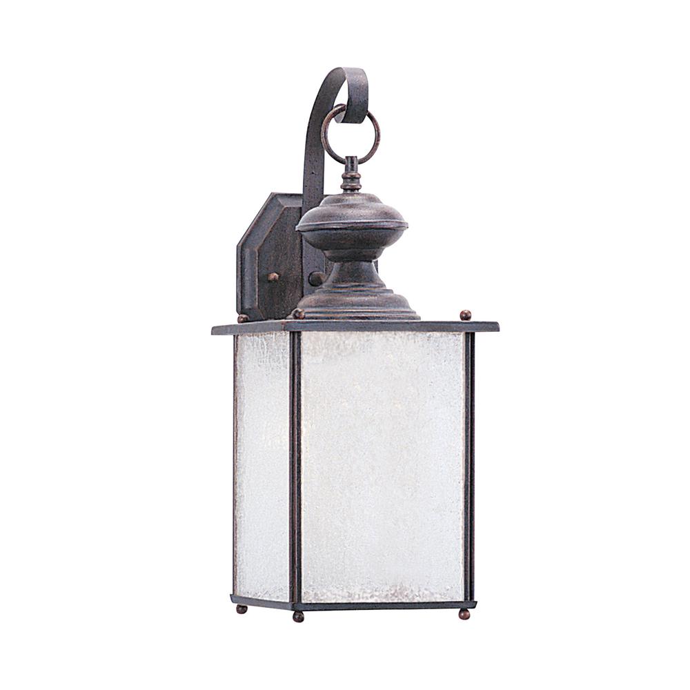 Sea Gull Lighting Jamestowne 1Light Textured Rust Patina Outdoor Wall
