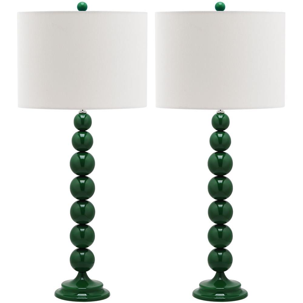 dark green table lamp