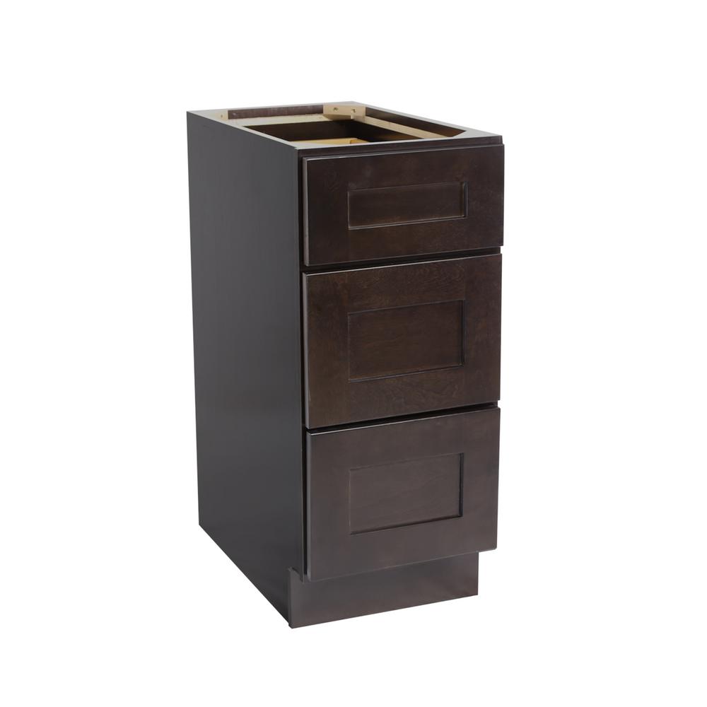 Design House Ready To Emble 15x24x34 1 2 In Brookings Shaker Brookings Shaker Style 3 Drawer Base Cabinet In Espresso