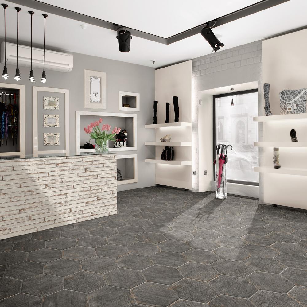 Merola Tile Retro Hex Cendra 14 1 8 In X 16 4 Porcelain Floor And Wall 11 05 Sq Ft Case Fnurtxcn The Home Depot Merola Tile Retro Hex Cendra 14 1 8 In