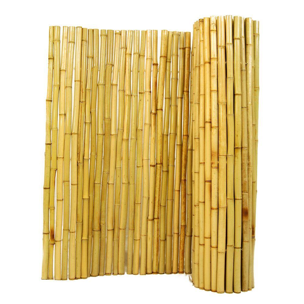 Backyard X-Scapes 3 Ft. H X 8 Ft. W X 1 In. D Natural Rolled Bamboo ...