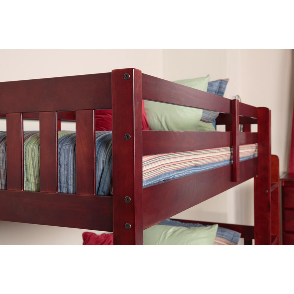 American Furniture Classics Merlot Twin Over Twin Solid Pine