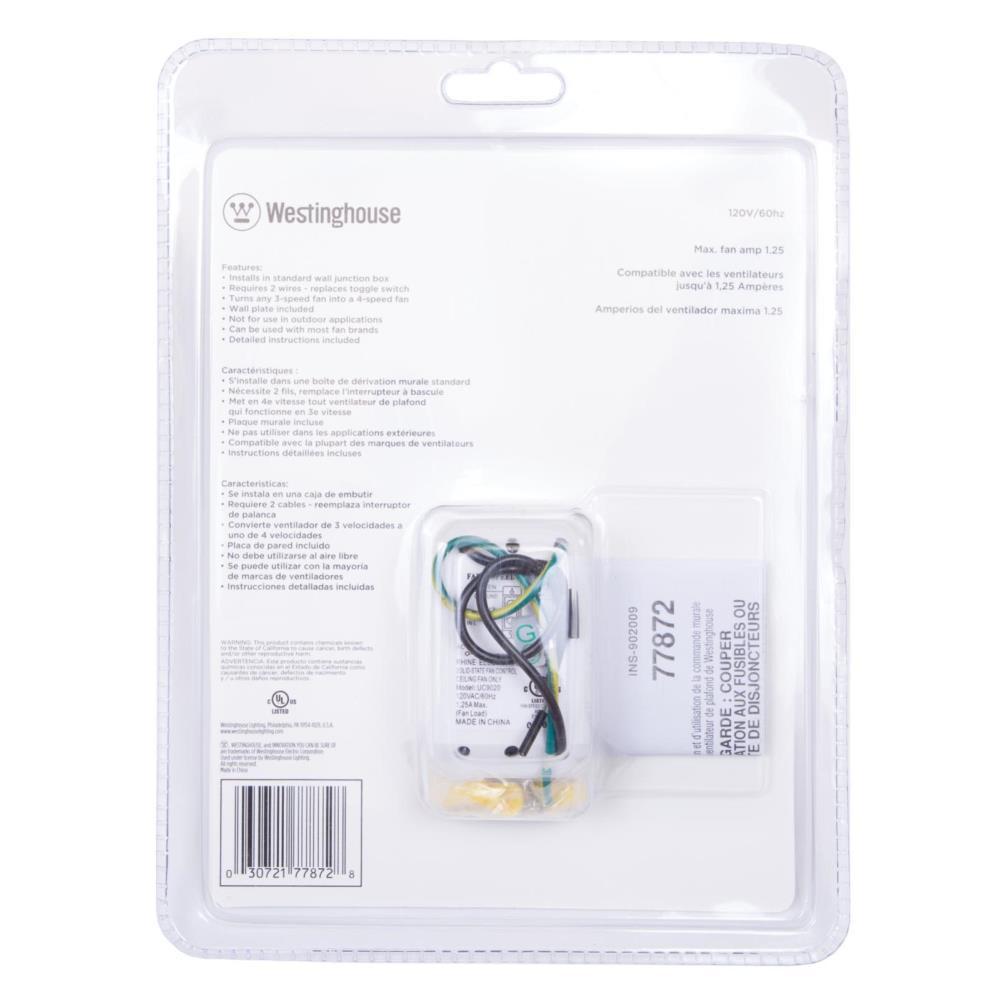 Westinghouse Ceiling Fan Wall Switch 7787200 The Home Depot