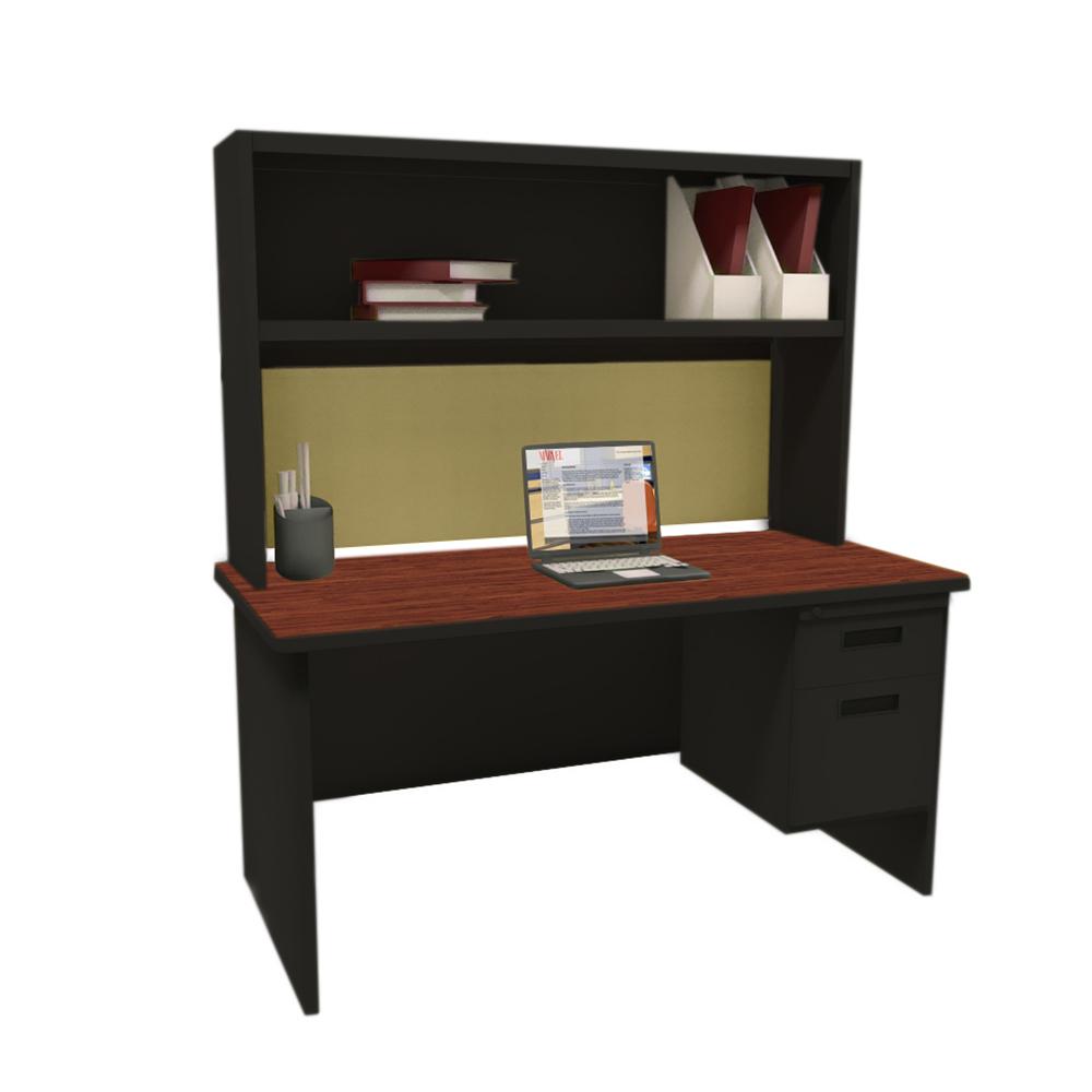 To Black And Gany Palmetto 60 In Single File Desk With To Black And Gany Palmetto 60 In Single File Desk With Storage Shelf