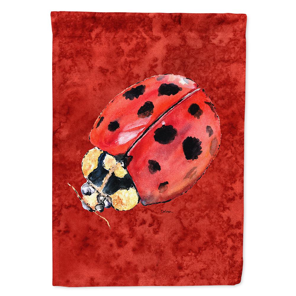 Caroline S Treasures 11 In X 15 1 2 In Polyester Lady Bug On Deep Red 2 Sided 2 Ply Garden Flag 8870gf The Home Depot