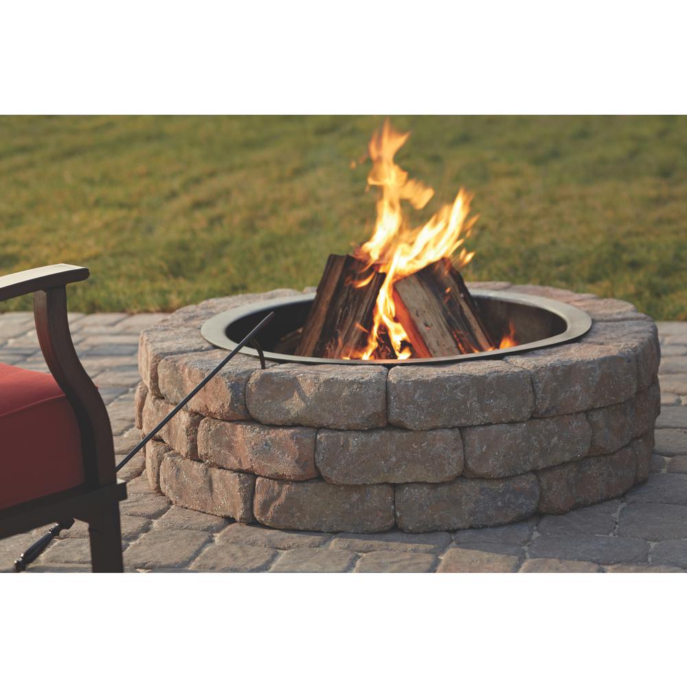 Oldcastle Beltis Harbor 43 5 In Round Fire Pit Kit 70589013 The Home Depot
