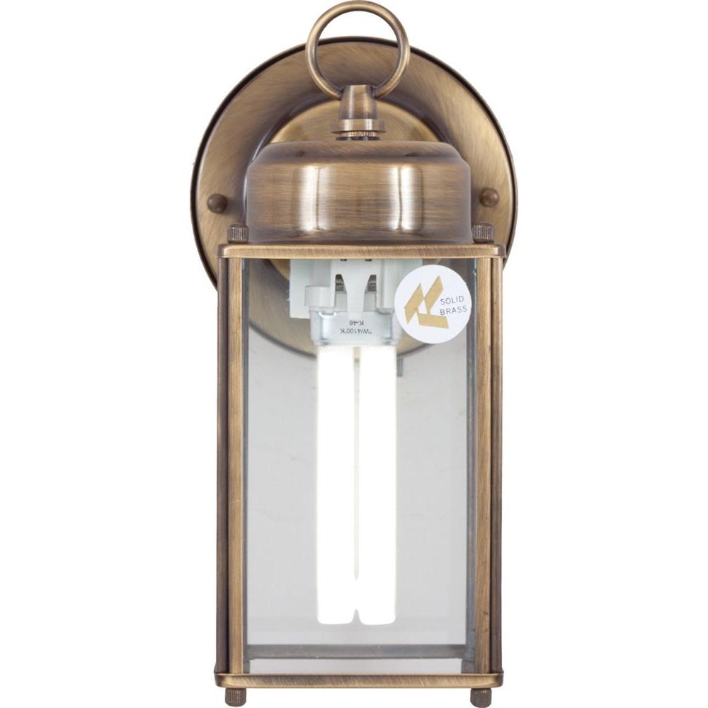 Volume Lighting 1 Light Antique Solid Brass Outdoor Wall Mount V6772 Volume Lighting 1 Light Antique Solid Brass Outdoor Wall Mount