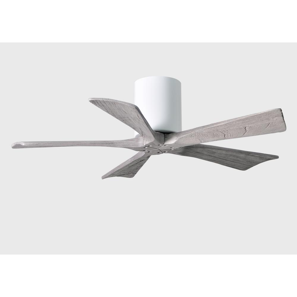 Atlas Irene 42 In Indoor Outdoor Gloss White Ceiling Fan With Remote Control And Wall Control