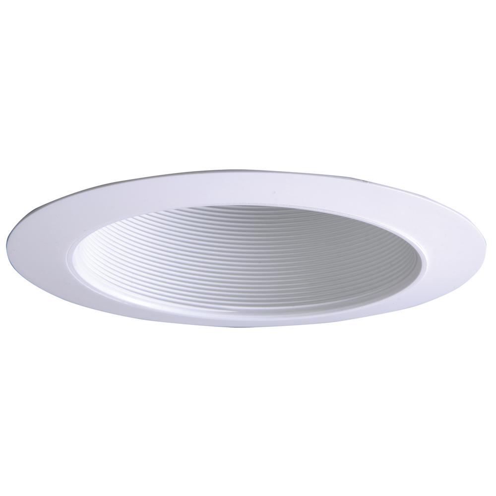 White Recessed Ceiling Light Baffle Trim 6-Pack Halo 410W-6PK 6 in