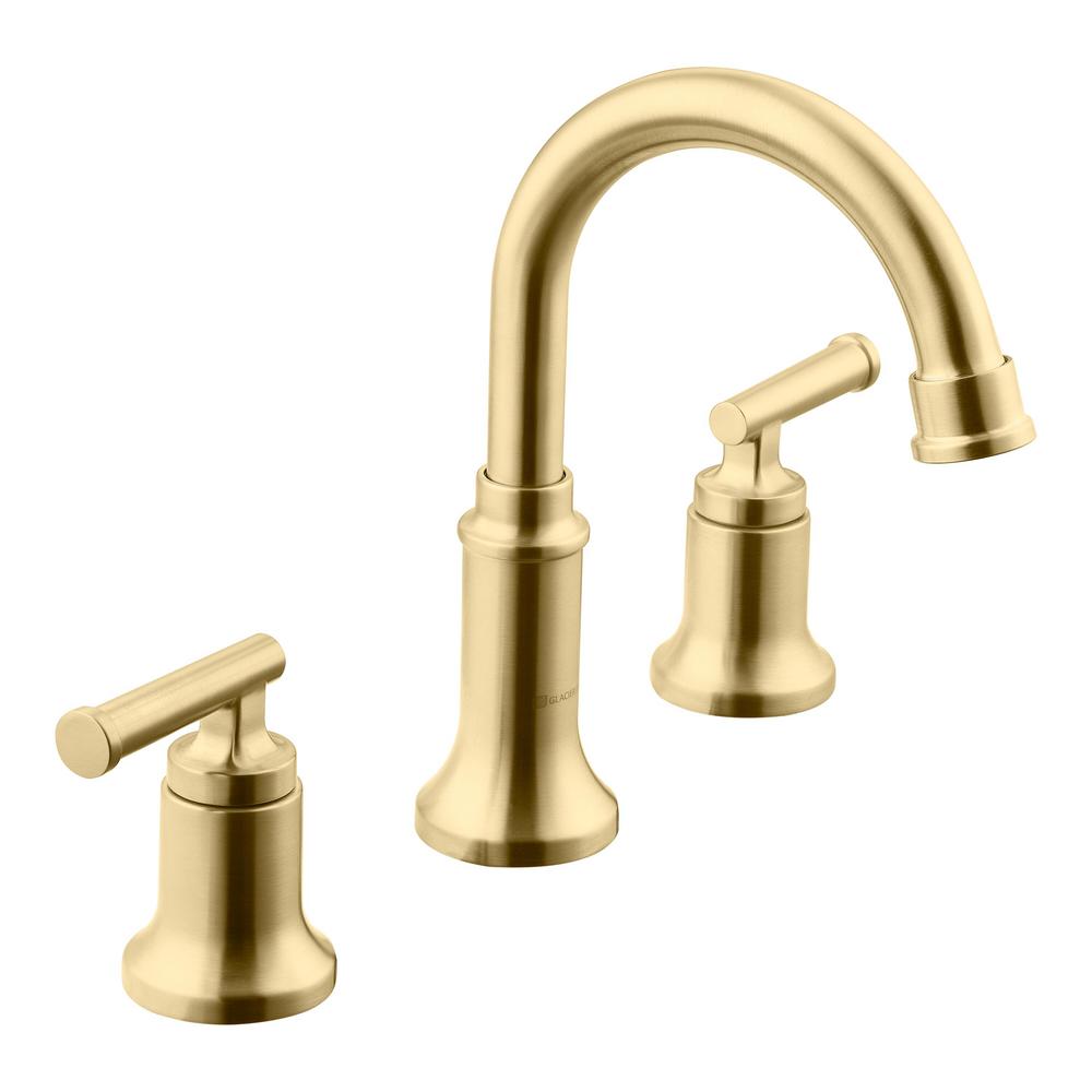 Glacier Bay Oswell 8 in. Widespread 2-Handle High-Arc Bathroom Faucet ...