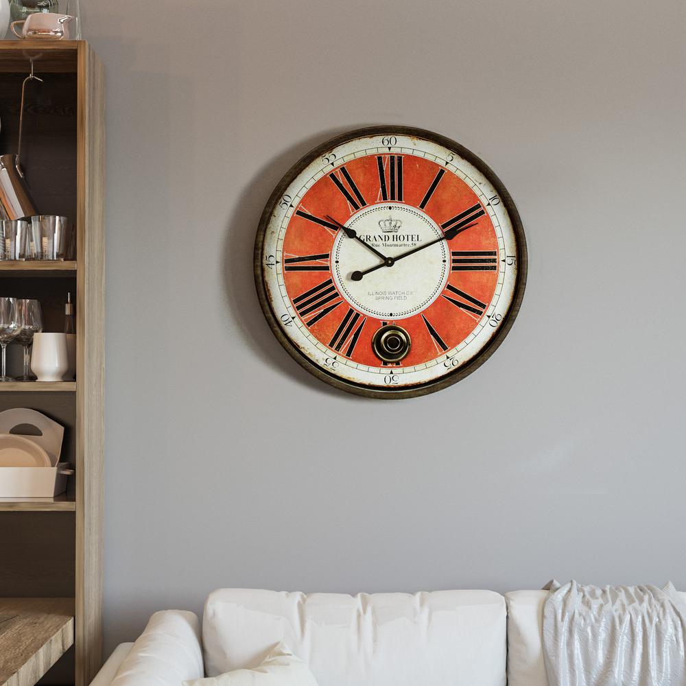 oversized modern wall clock large stainless steel wall grand crown black red oversized wall clock modern clocks the home depot oversized modern wall clock large stainless steel wall grand crown black red oversized wall clock modern clocks the home depot