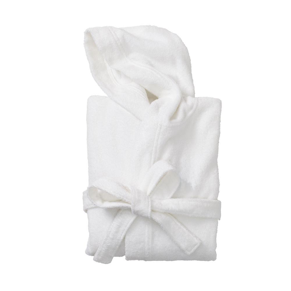 white company baby bathrobe