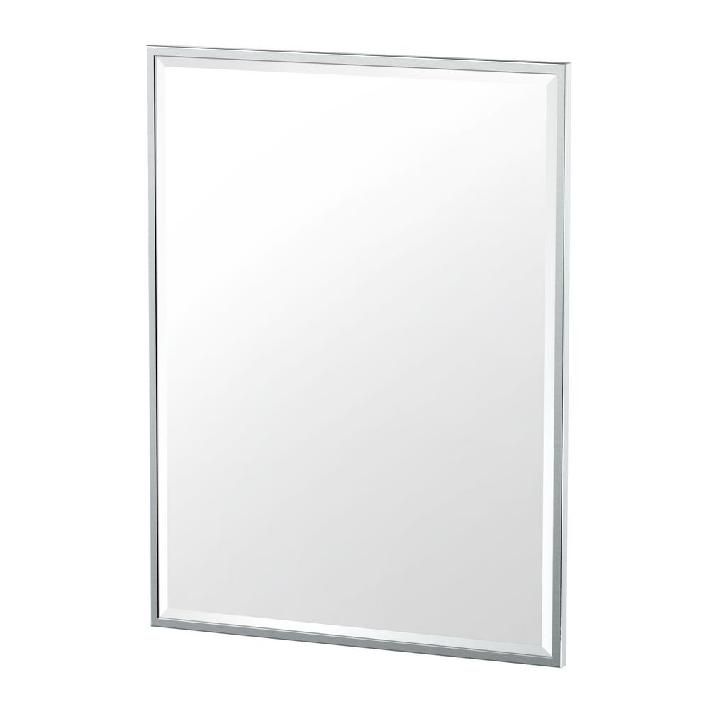 Gatco 1822 Flush Mount Framed Rectangle Mirror 32.5-inch, Chrome