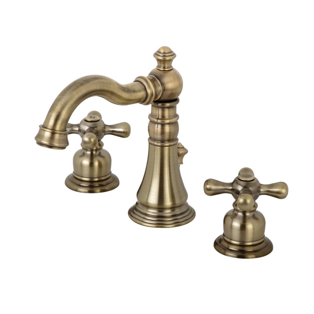 Antique Brass Bathroom Faucets Bath The Home Depot